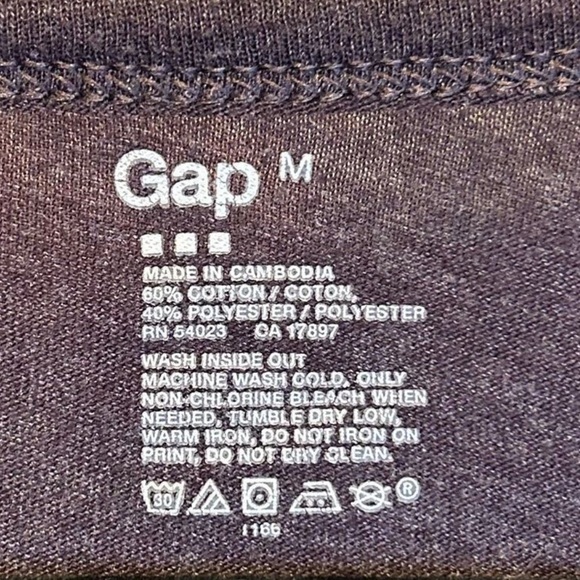 Gap Long Sleeve Purple T-Shirt Medium - Picture 3 of 3